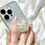 グリップトックエアーケース（パール）                 グリップトック　iPhoneケース　スマホケース　クリア　クリアケース　クリアフラワー　　クリアケース　　iPhone全機種対応　