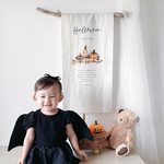 【早割】Halloween tapestry / checkered pumpkins | コットンリネン | ハロウィン | 飾り | タペストリー