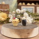 【完成品】くまちゃんカップケーキとコーヒーフロートセット♪［ピアス、イヤリング、チャーム加工可能］