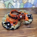 犬・猫の首輪　27～30　cocoちゃんリボンチョーカー　オレンジ・ハロウィン・クロス姫