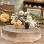 再販【完成品】わんこカップケーキとコーヒーフロートセット［ピアス、イヤリング、チャーム加工可能］