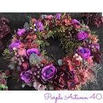 <ご売約済>送料無料＊Autumn Mauve Purple Wreath 40
