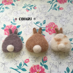 大人気‼︎再販×4☺︎うさぎのしっぽ♡ブローチ
