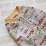 再販🌸 犬服M 男の子用 汽車ぽっぽ バックオープン(背中開き)✨送料無料✨