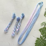 🆕手染め糸 ⭐ レース糸 #80『Blue＆Blue～unicorn🦄ユニコーン』Col.1283 (約50ｍ)⭐ タティングレース