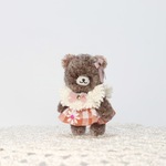 Proomy アンティーククマさん ピンクリボン ミニチュア テディベア