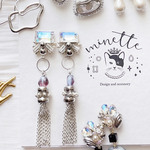  Silver long tassel