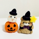 早割商品　羊毛フェルト　ハロウィン　くまさん魔女セット