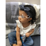 デニムストライプ❁babyヘアバンド