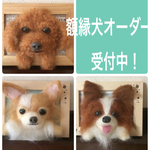 羊毛フェルト 額縁犬オーダー