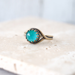 Amazonite×brass-work（指輪）II