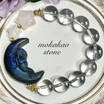 一点物✩.*˚月で寝ている人魚 星＆オーラクォーツブレスレット✩.*˚