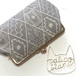 ミナペルホネン　symphony グレー⭐︎ 通帳ケース　がま口　ハンドメイド　