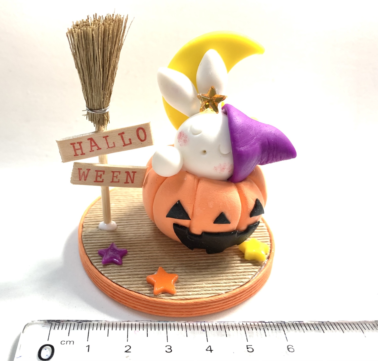 ハンドメイド❣️エンゼルうさぎちゃんのハロウィン❣️かぼちゃ、ほうき、アレンジ❣️ 9b0fcf59f83b1c38f2a7d0e7ad1062