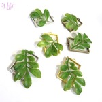 観葉植物ストラップ【銀・短】①　※イヤホンジャックアクセサリーへ加工OK