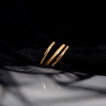 18kgp サージカルステンレス　3つのリングセット　指輪　ライン 金属アレルギー対応　つけっぱなし 
