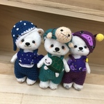 SALEハンドメイド秋は何処へ？暑いけど頑張る海の友達チョウチンアンコウコスチュームテディベア風クマさん🧸ぬいぐるみ