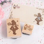 アリス　Drink me 消しゴムはんこ・スタンプ　アンティークキー　鍵　セット