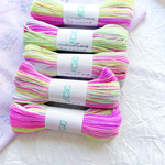  [ネオンneonカラー] 20/3 刺し子糸 手染め刺し子糸 段染め糸 ダーニング刺繍　刺繍　刺繍糸　ネオン　1000