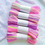   [ネオンneonカラー] 20/3 刺し子糸 手染め刺し子糸 段染め糸 ダーニング刺繍　刺繍　刺繍糸　編み物　1002