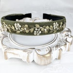 1000円🎉 12/31まで ☆インド刺繍リボン カチューシャ　No.e035