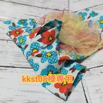kkst08様専用︎  北欧風お花柄浴衣  ブルー