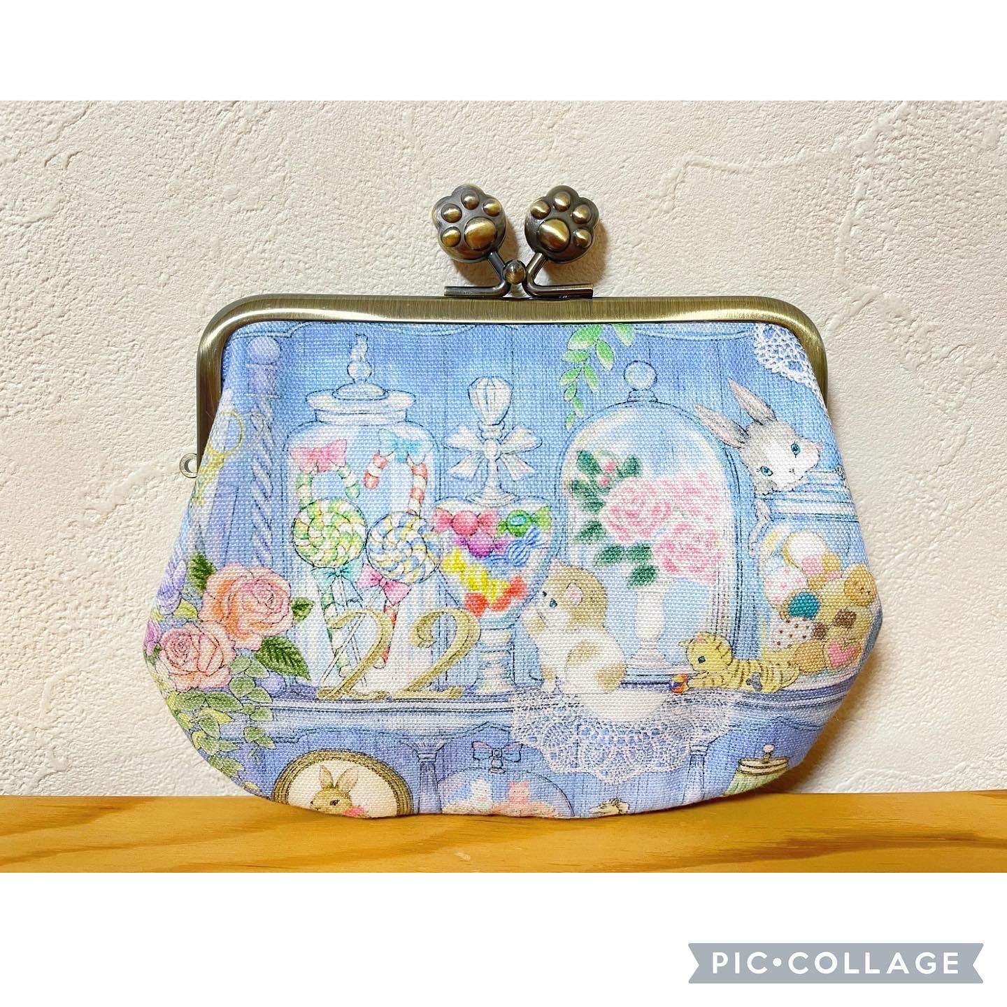 ご予約品・yukiemonファブリックのお財布バッグ yukiemon・新入荷 ドレスメーカー＊長財布(ベージュ) 長財布