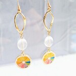 382【数量限定】フレッシュ！カラフルグレープフルーツ✨【イヤリング・ピアス】