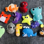 フェルトのさかなつり　ハンドメイド　おもちゃ　知育玩具