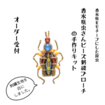 手作りキット香水瓶虫のビーズ刺繍ブローチ