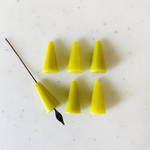 Vintage Olive Green Cone Drop Beads