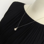 パールバレリーナ　ネックレス　シルバー　パールネックレス　シルバーネックレス