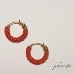 terracotta & gold   フープイヤリング