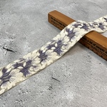 約5cm幅/刺繍リボン/チュール(ナチュラル)/ホワイト&青紫