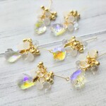 New！６個★オーロラ加工ガラスのチャーム