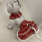 aiboちゃんのキュートなノルディックスカート　AI robot aibo's skirts やや厚手 レッド