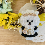 🫖✨メイド🐻‍❄️ビションちゃんのブローチ🖤