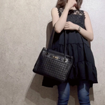 今だけ値下げ0044VINTAGE CELINE キルティングレザーGDモチーフ レザー ショルダーバッグ 　セリーヌ shoulder bag leather 通勤トートアンティークヴィンテー