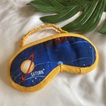 キッズ～大人アイマスクM宇宙土星惑星★絶対音感モンテッソーリ旅行快眠入園入学ケース★縫い付けお名前小学校キルティング★ラッピングプレゼント誕生日クリスマスギフト