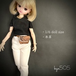1/6 doll size本革バッグ　ワイルドウエストバッグ