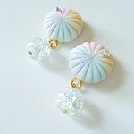 夏の和菓子　花火の練り切りイヤリング（クリップイヤリング）