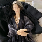 六分の一男子図鑑　黒② アウター＋サルワール風パンツセット
