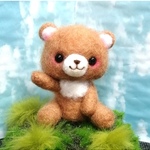 【ご予約品】羊毛フェルト　くまとスイカ