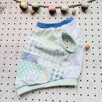 【再販】犬服*フレブル*パグ服＊可愛いパッチワーク柄＊リブタンクトップ