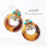再販♡べっ甲リングピアス
