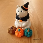 しろくま貯金箱 🎃 ハロウィン🎃　 鈴set🔔　col. black