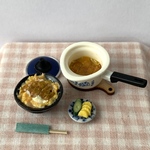 鍋ブルー　ミニチュアカツ丼セット