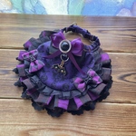 犬・猫の首輪　22～25　cocoちゃんバンダナチョーカー　パープル系・ゴシック・ハロウィン・蝙蝠