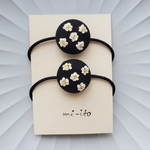 刺繍ヘアゴム🌷　no.1127  くるみボタン  💛送料無料💛　