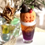 460 ＊ハロウィンドリンク　ジャック・オー・ランタン＊　ミニチュアスイーツ　ドリンク　ドールハウス　レジン　ねんどろいど　秋